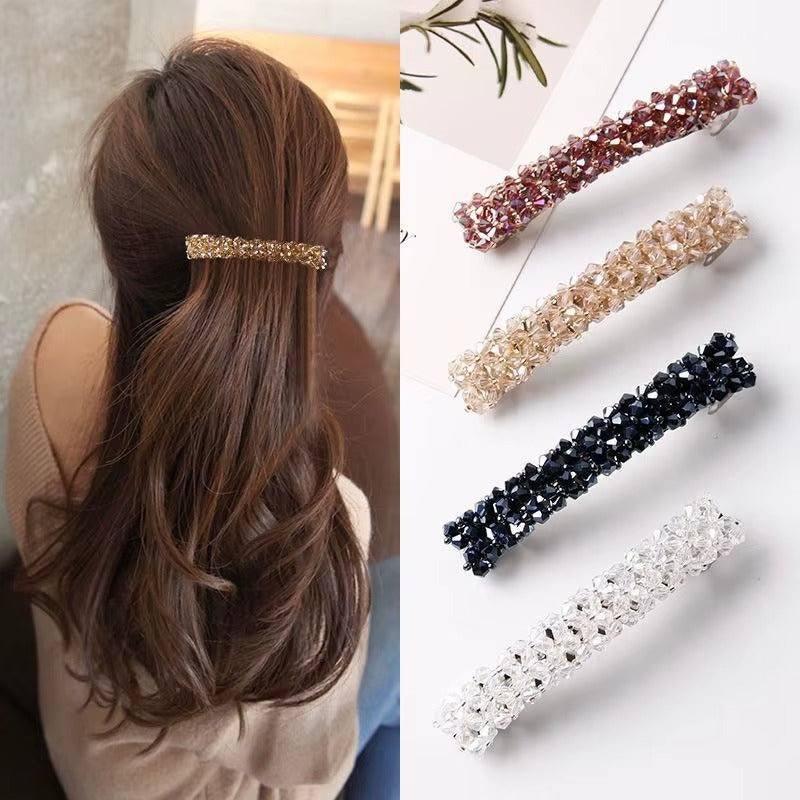 Trendy Rhinestone Hair Clips Sparkling Crystal Barrettes