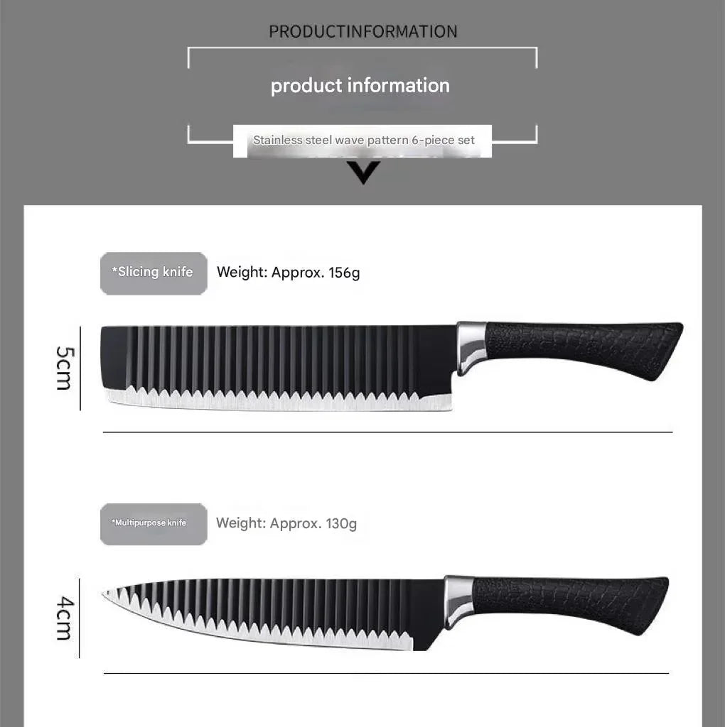 Ergonomic 6-Piece Stainless Steel Precision Knife Set