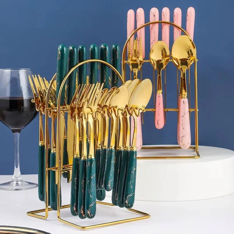 24-Piece Sets Handle Knife Set Tableware