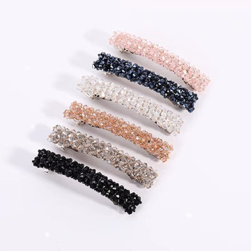 Trendy Rhinestone Hair Clips Sparkling Crystal Barrettes