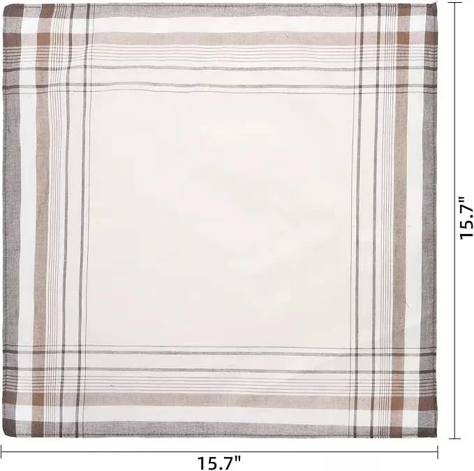 12 Colors Men Handkerchiefs 100% Soft Cotton