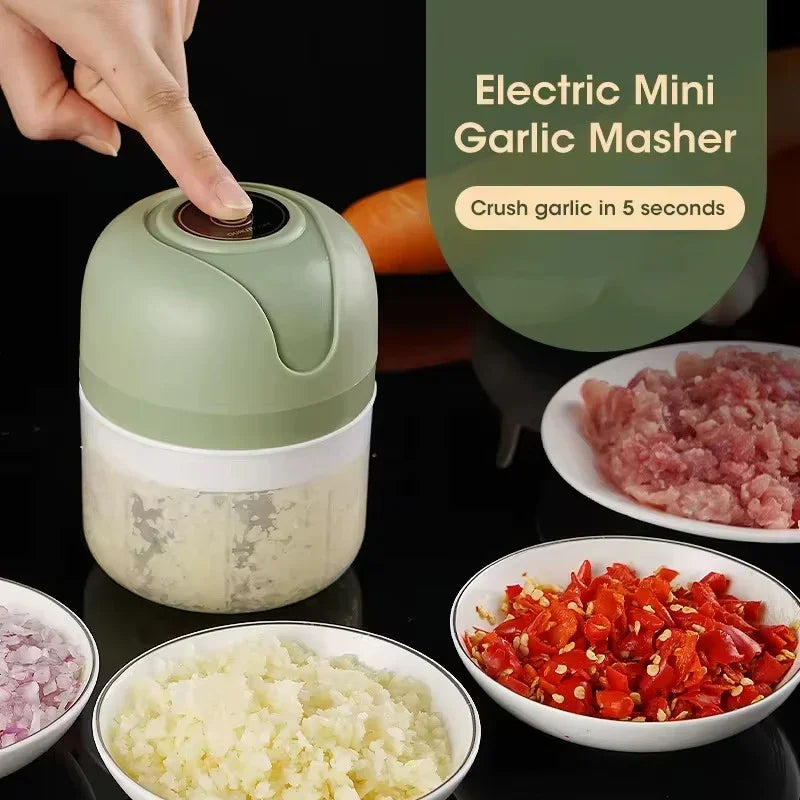 Mini Electric Vegetable Cutter Chopper Masher